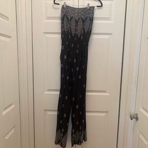 Black and white paisley jumpsuit